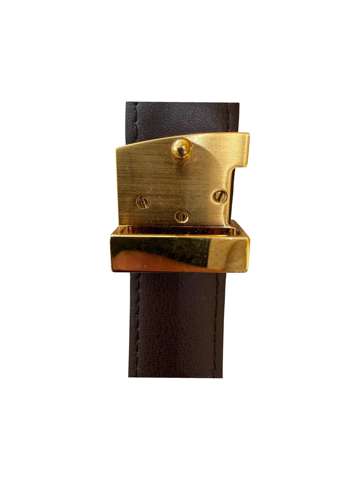 Ceinture Louis Vuitton Lv Initiales Belt Wide Toile - Marron