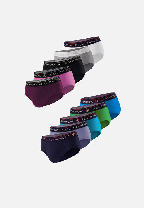Lot De 10 Slips En Coton - Multi