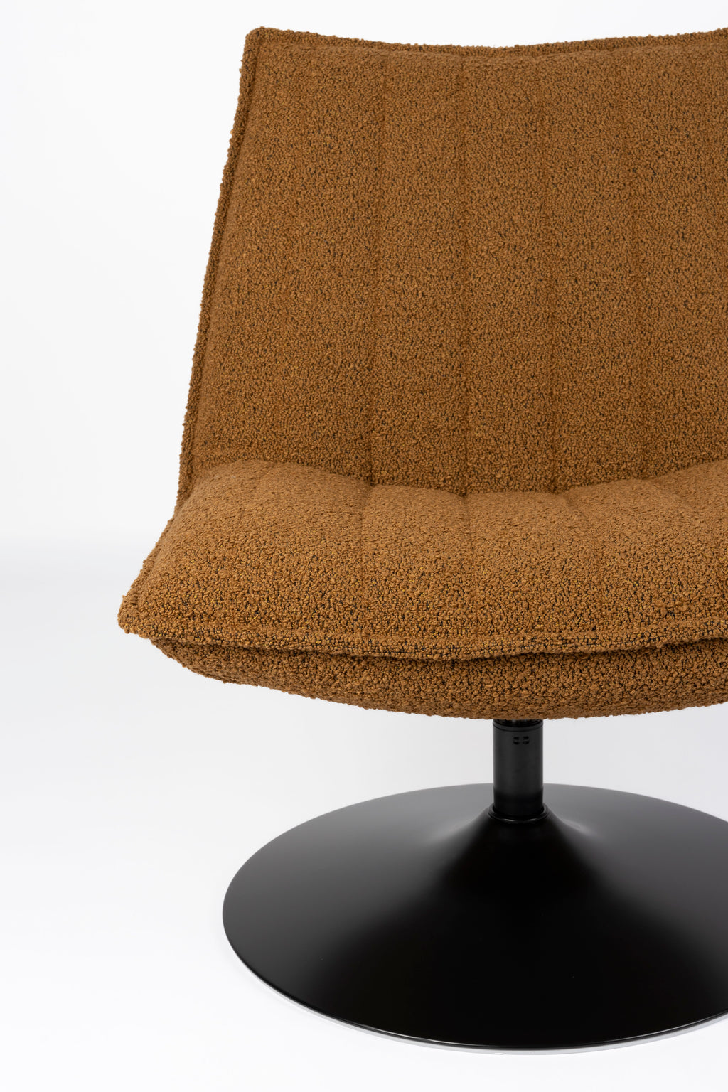 Jax Bouclé - Lounge Armchair - Fabric - Ochre/Brown