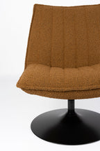 Jax Bouclé - Lounge Armchair - Fabric - Ochre/Brown