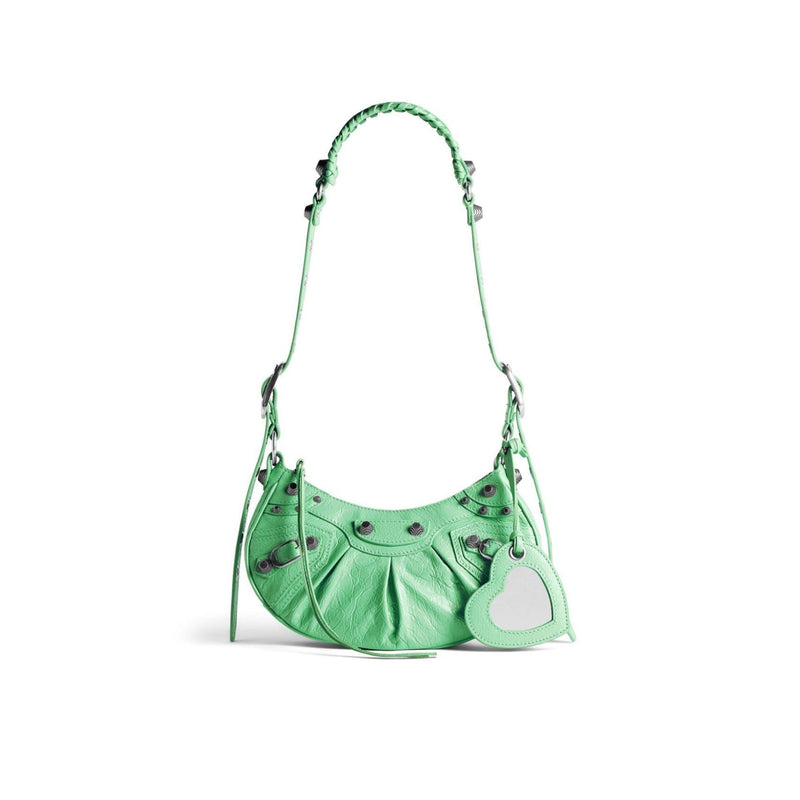 Balenciaga Le Cagole Xs Leather Shoulder Bag - Green - Woman