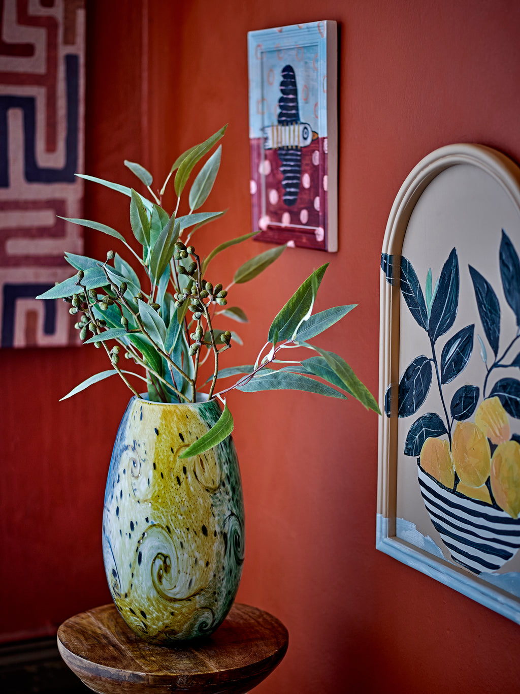 Kalian - Vase - Bleu - Verre