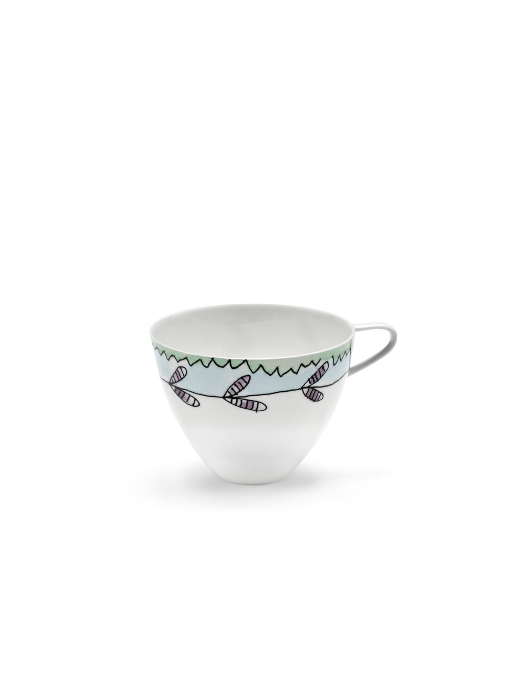 Midnight Flowers - Lot De 2 Tasses À Cappuccino - Porcelaine Bone China - Blossom Milk