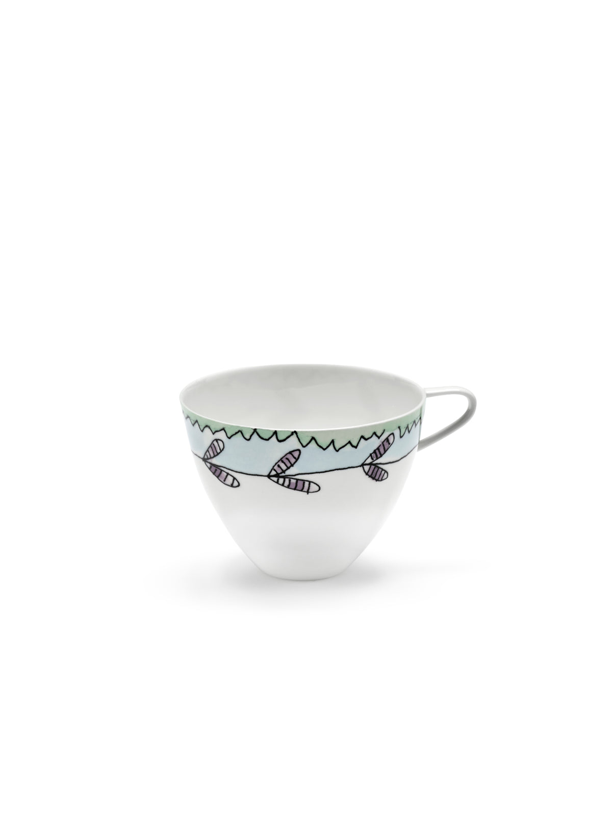 Midnight Flowers - Lot De 2 Tasses À Cappuccino - Porcelaine Bone China - Blossom Milk