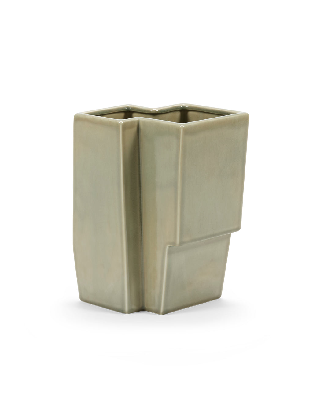 Sculptural Confluence Part 1 Bebop - Vase °5 - Grès - Vert Clair
