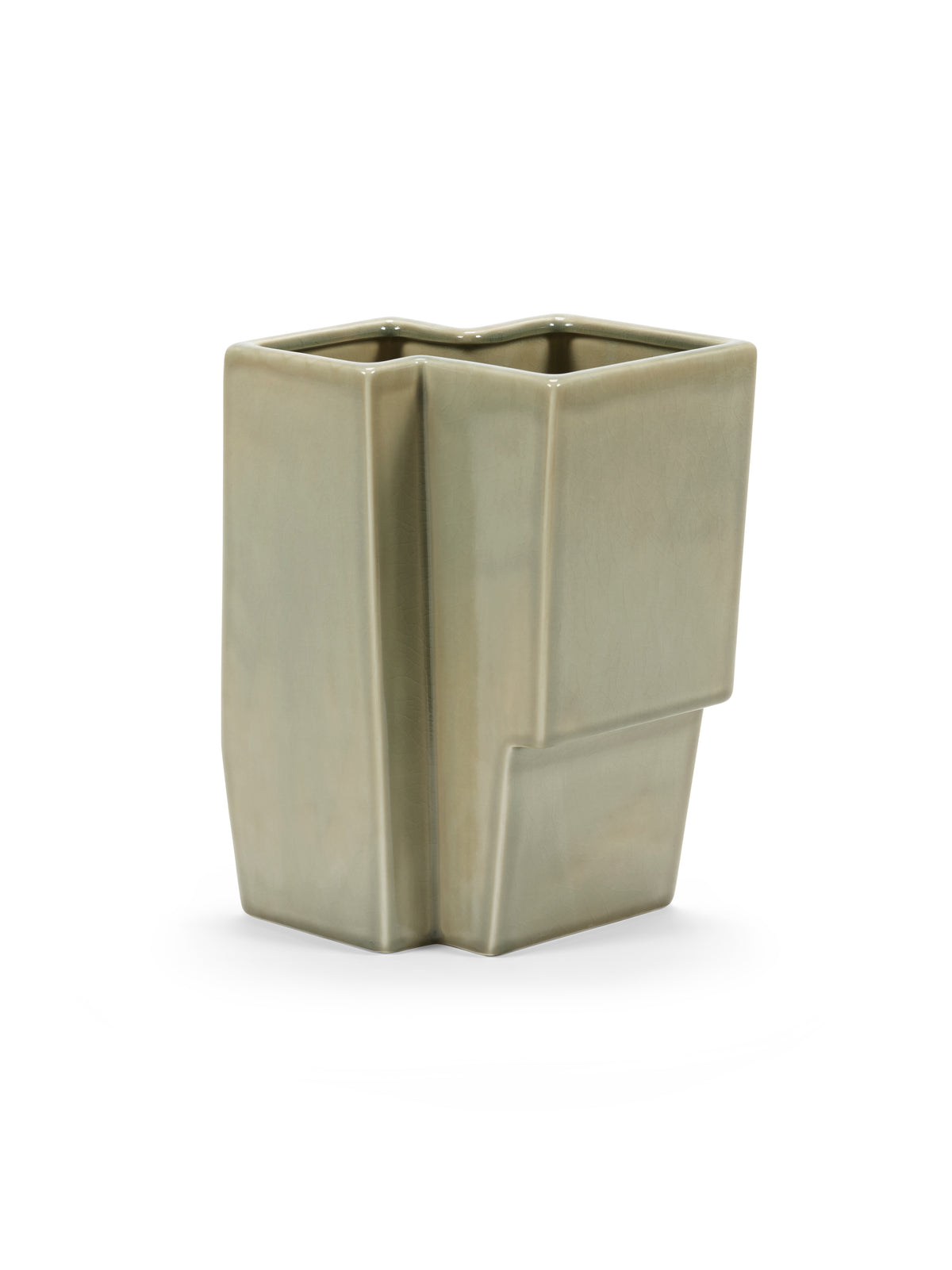 Sculptural Confluence Part 1 Bebop - Vase °5 - Grès - Vert Clair