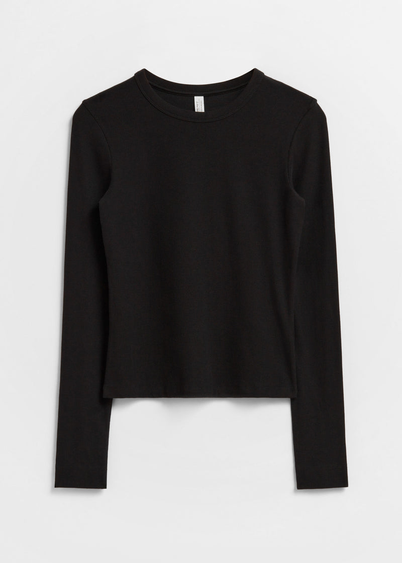 Top Es Georgina Rib Top - Negro - Mujer