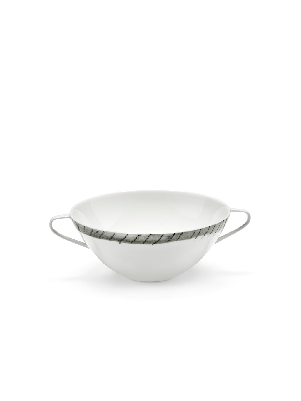 Midnight Flowers - Lot De 2 Consommés - Porcelaine Bone China - Fiore Rosa