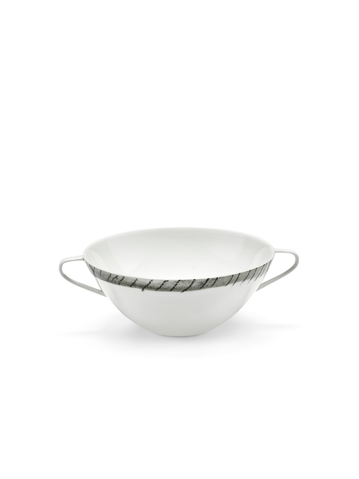Midnight Flowers - Lot De 2 Consommés - Porcelaine Bone China - Fiore Rosa