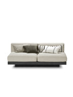 Rudolph - Banc 2 Places D'intérieur - Aluminium, Bois Et Tissu D'ameublement - Bone Noir