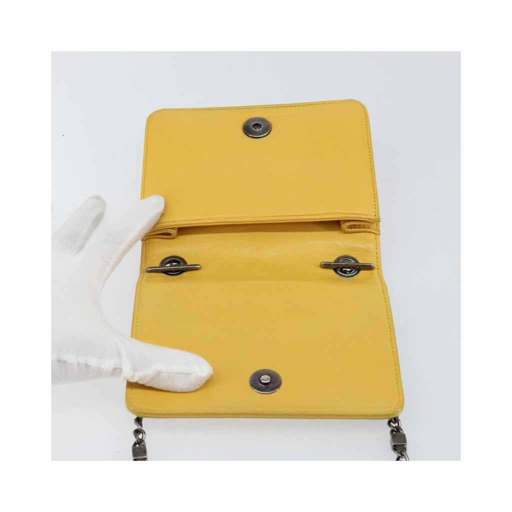 Chanel Boy Brick Flap mini leather pouch - Yellow