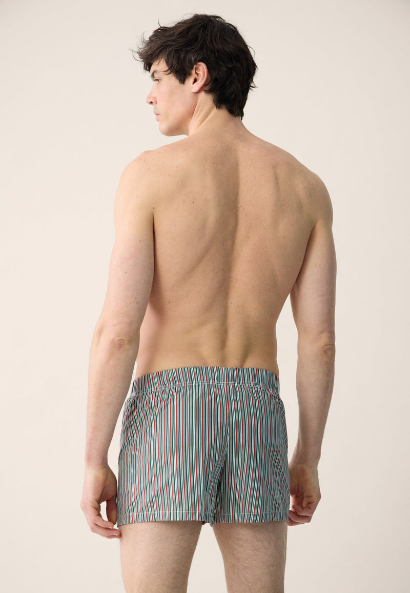 Caleçon Matelas Vert À Rayures En Coton - Jacques Rayures Matelas Vert