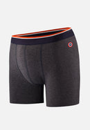 Boxer Long Gris Foncé En Coton - Michel Gris