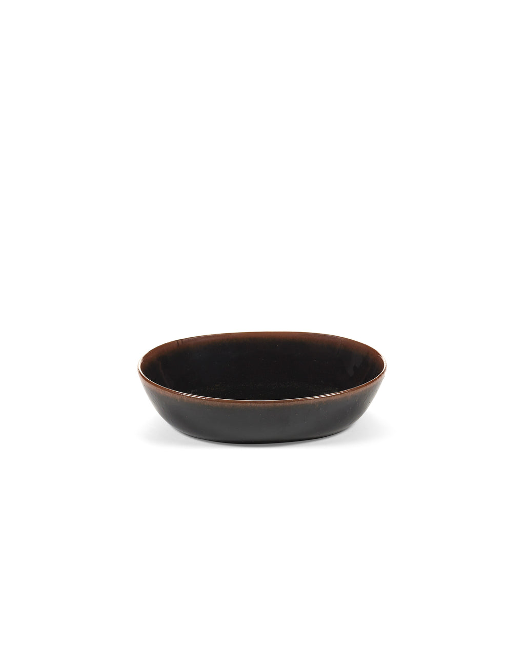 Out Of Lines - Lot De 2 Assiettes Creuses - S - Grès - Noir Brun