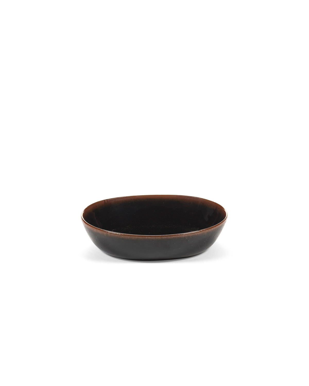 Out Of Lines - Lot De 2 Assiettes Creuses - S - Grès - Noir Brun