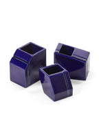 Accessories Silos - Assortiment De 3 Vases Mini - Porcelaine - Bleu