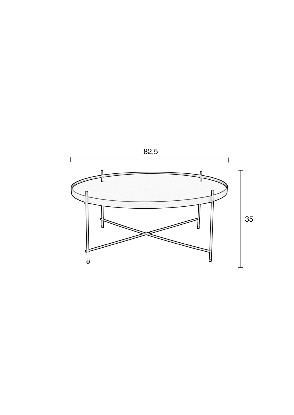Cupid Xxl - Side Table - Glass - Black