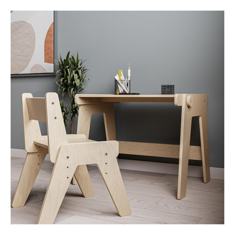 Duo Table & Chaise Évolutives – Nature