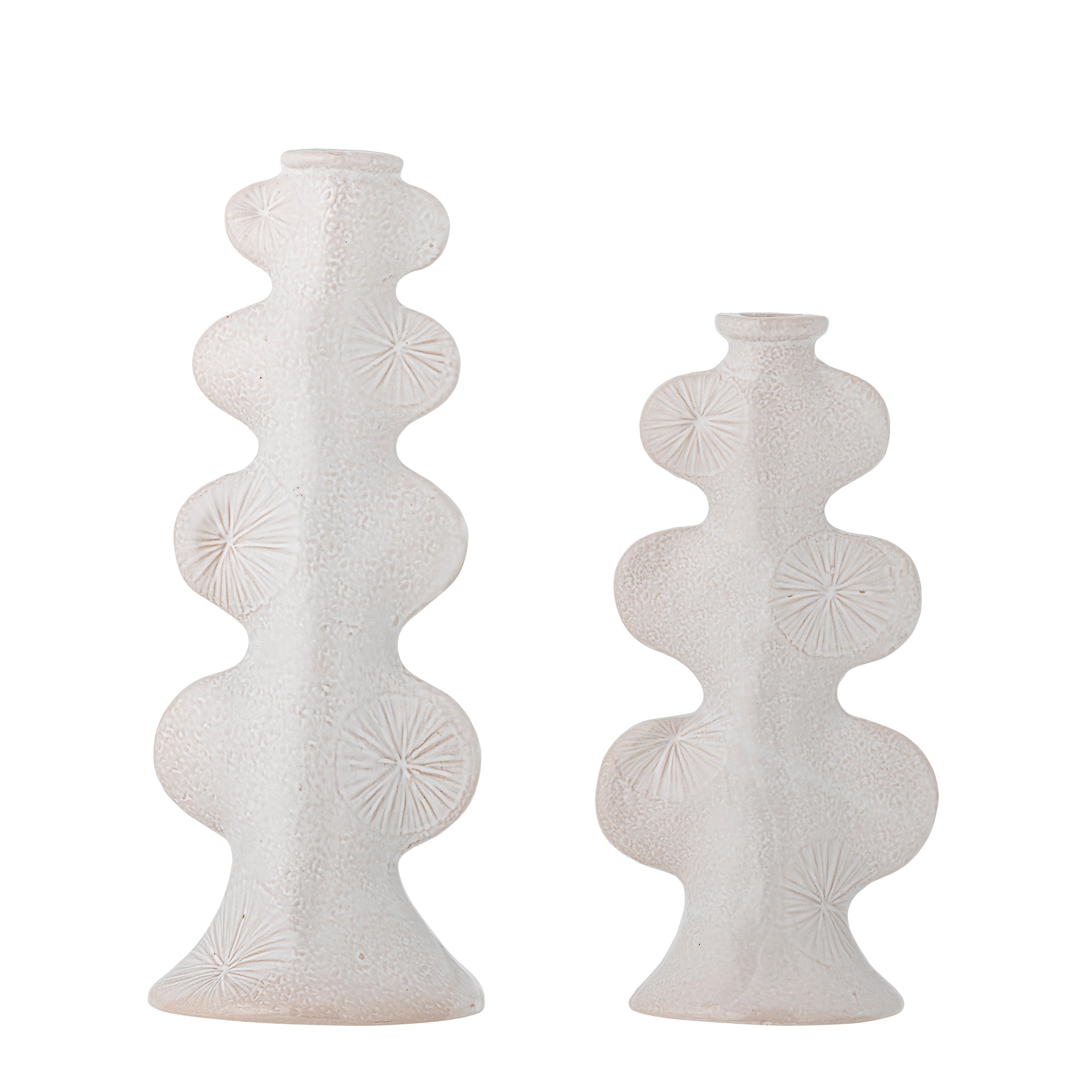 Cason - Candle Holder - White - Stoneware
