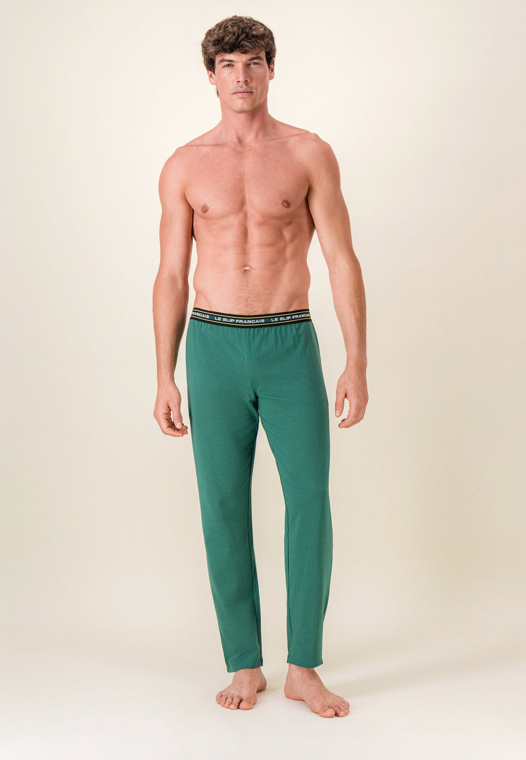 Pantalón de Pijama Largo Indomptable de Algodón - Verde Bosque