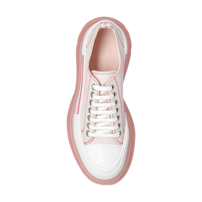 Sneakers - Alexander Mcqueen Tread Slik Leather - Pink