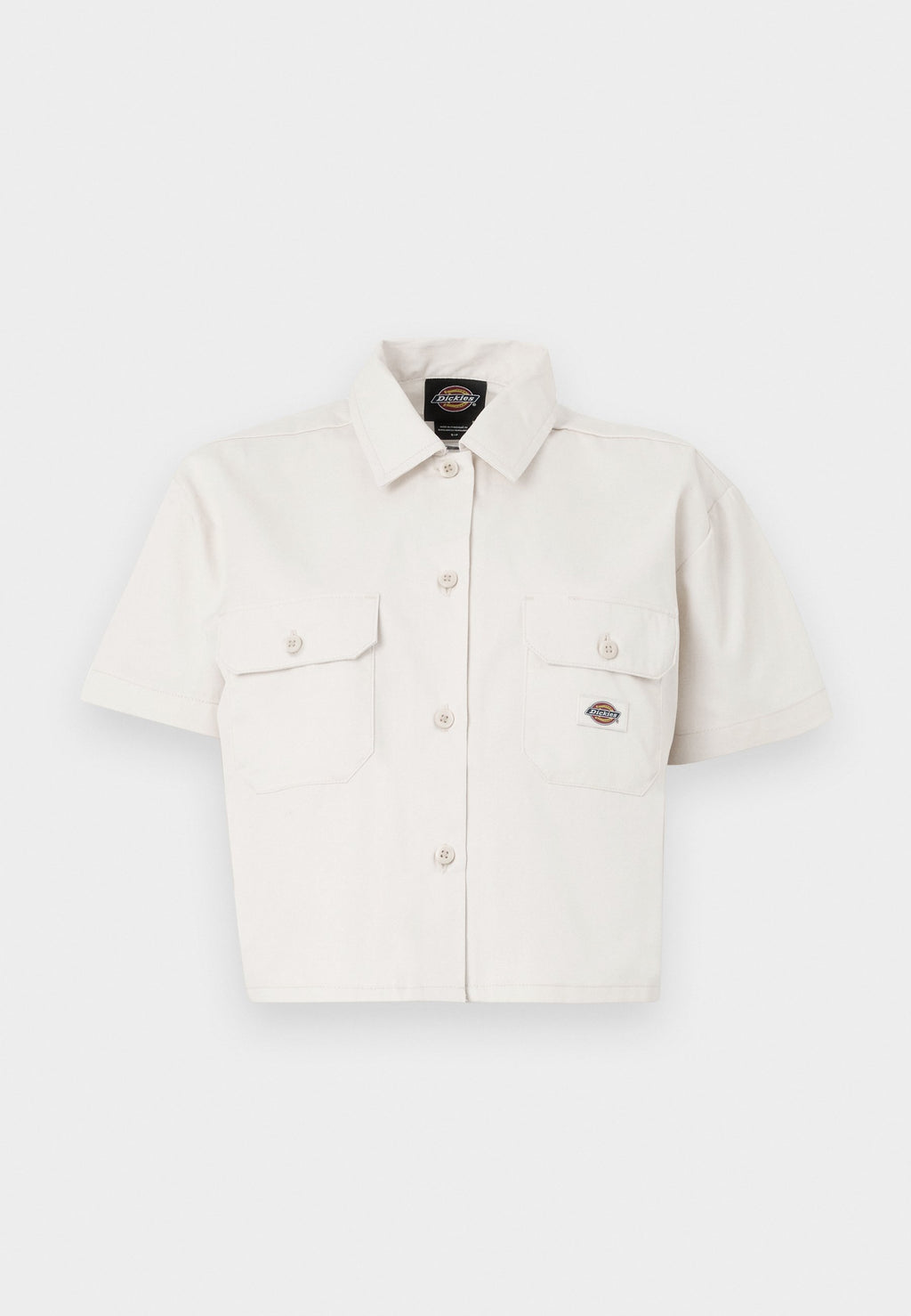 Cropped Work Shirt - Blouse - Whitecap Gray - Whitecap Grey