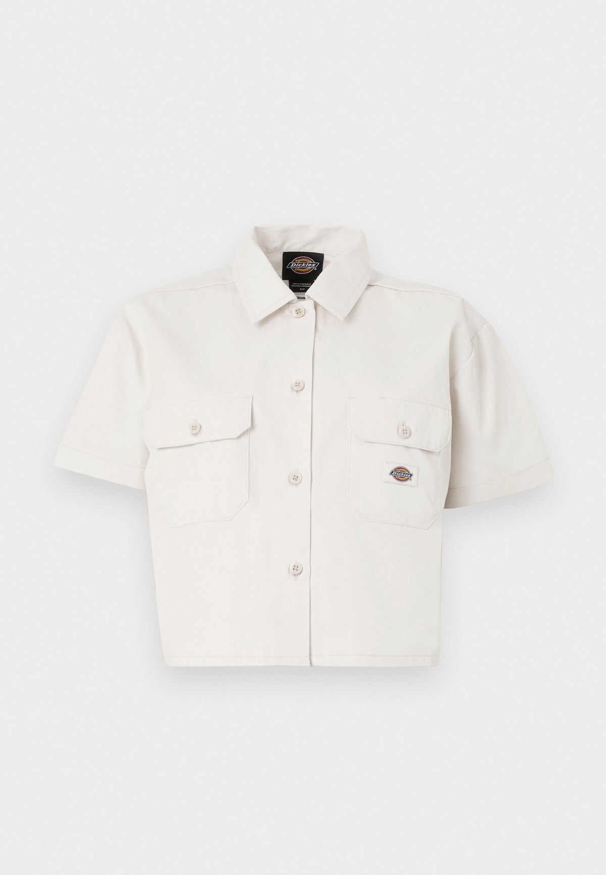 Cropped Work Shirt - Blouse - Whitecap Gray - Whitecap Grey