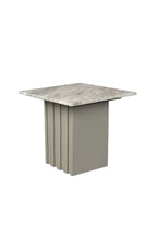 Clayton - Side Table - Solid Marble - Green/Grey