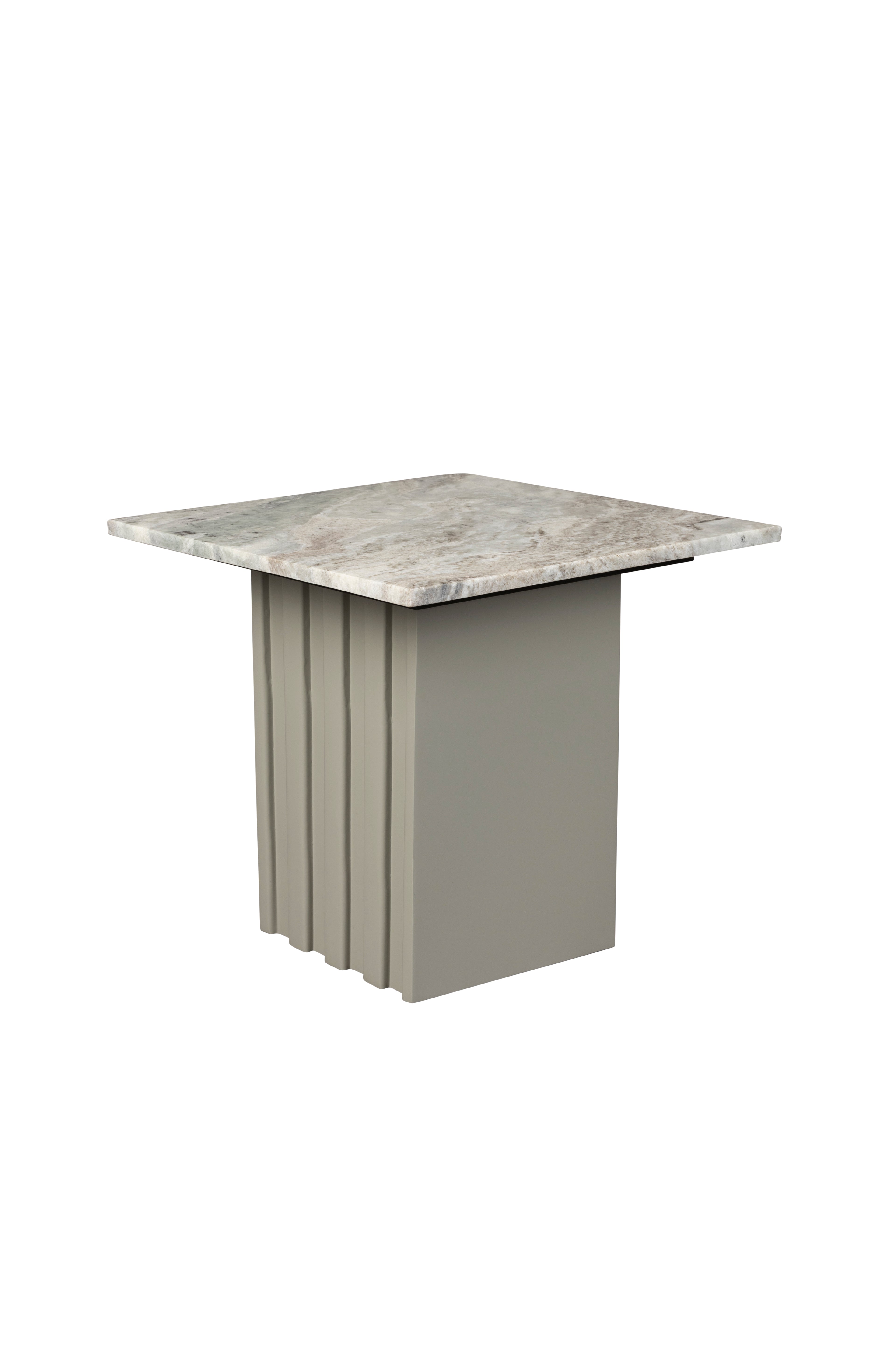 Clayton - Side Table - Solid Marble - Green/Grey