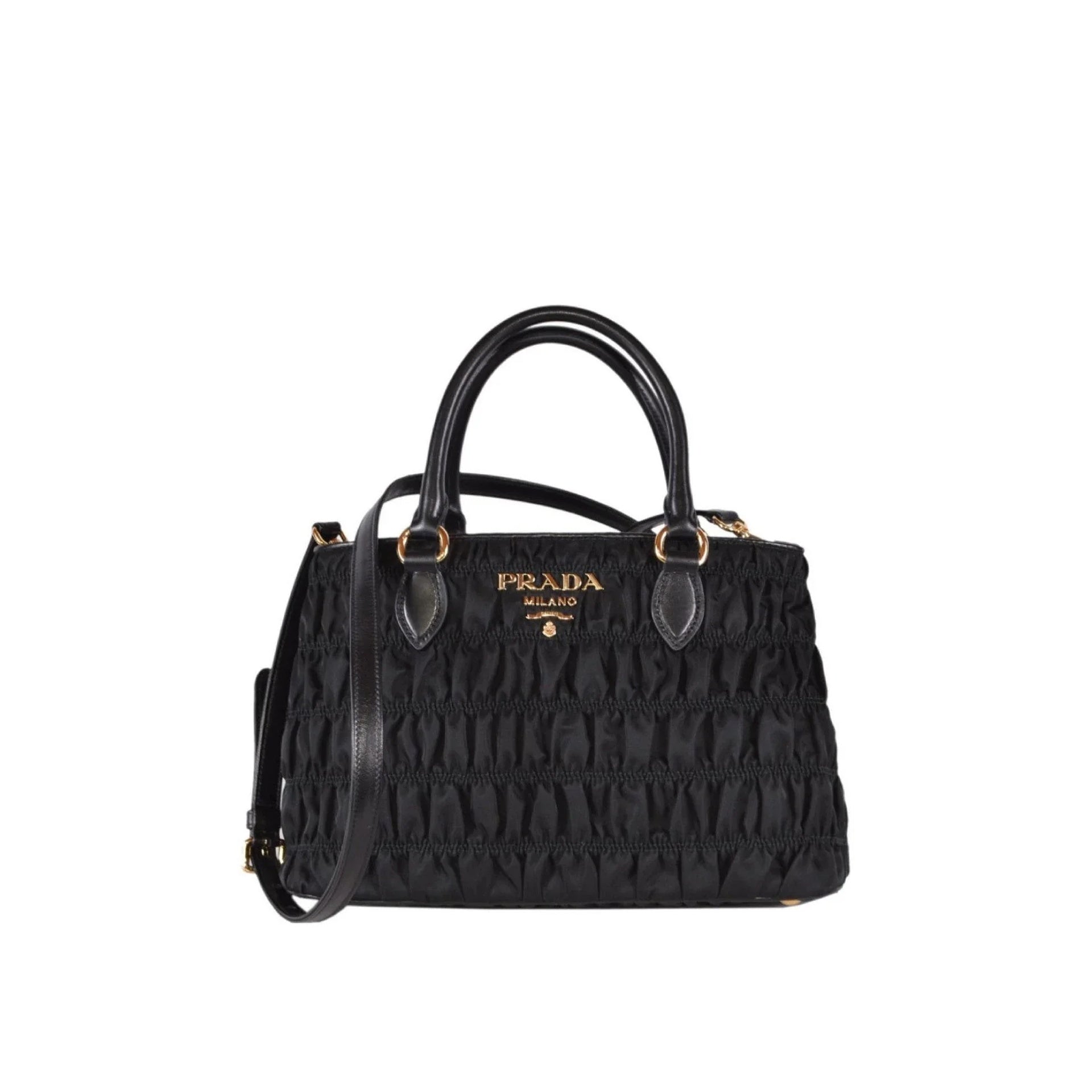 Prada - Gaufre Nylon Handbag - Women - Black