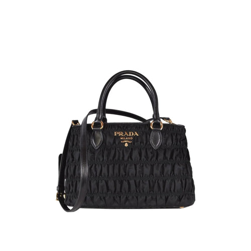 Prada Bolso Gaufre De Nylon - Mujeres - Negro