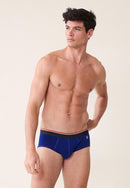 Slip Bleu En Coton Avec Cocarde - Terrible Indigo