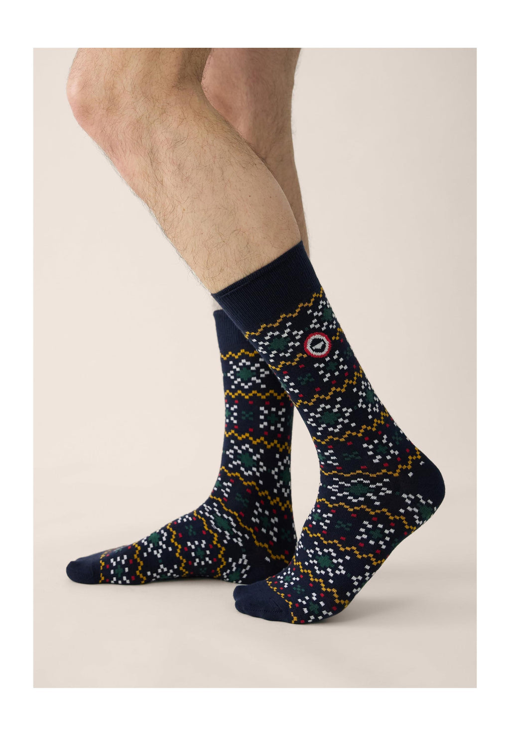 Calcetines De Caña Media Estampados Lucas Flocon - Verde Abeto