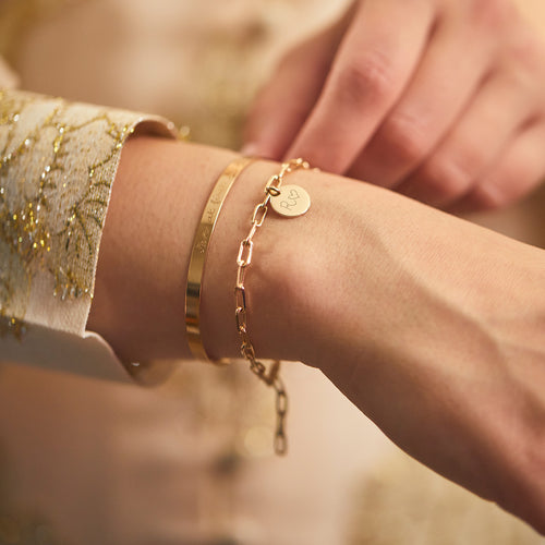 Bracelet Chaîne Fine Love Links Personnalisé