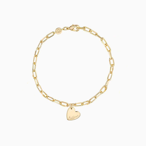 Bracelet Chaîne Fine Coeur Love Links Personnalisé