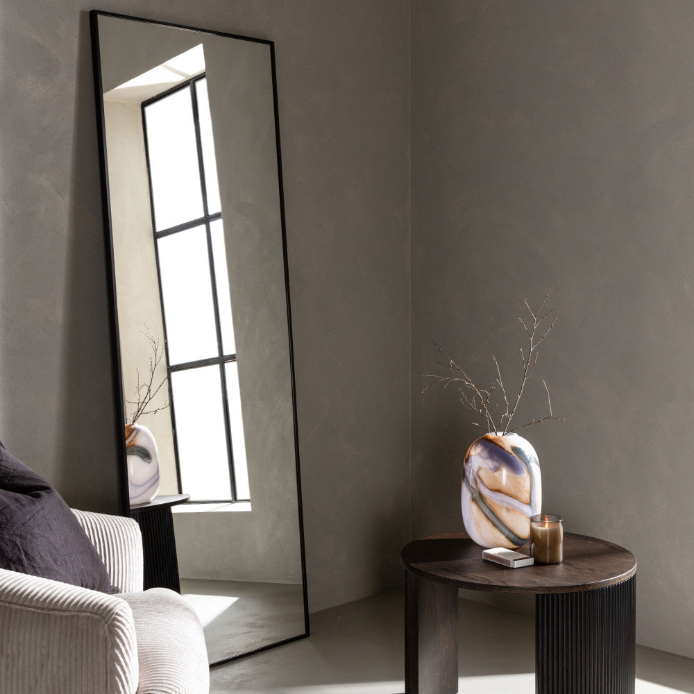 Dalton - Rectangular Mirror - Aluminium - Black