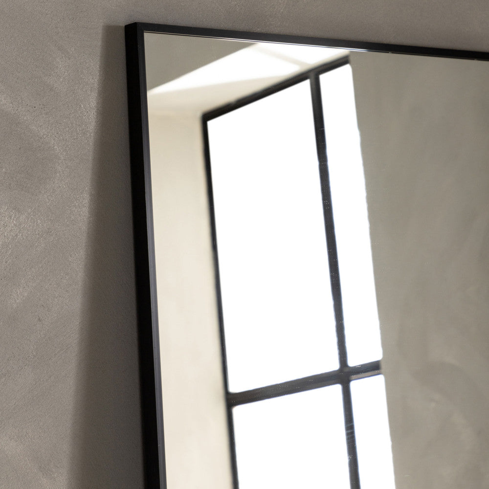 Dalton - Rectangular Mirror - Aluminium - Black