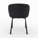 Chaise Danaë en tissu texturé noir