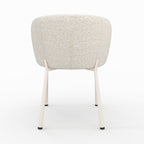 Danaë - Silla de tela texturizada color crudo jaspeado