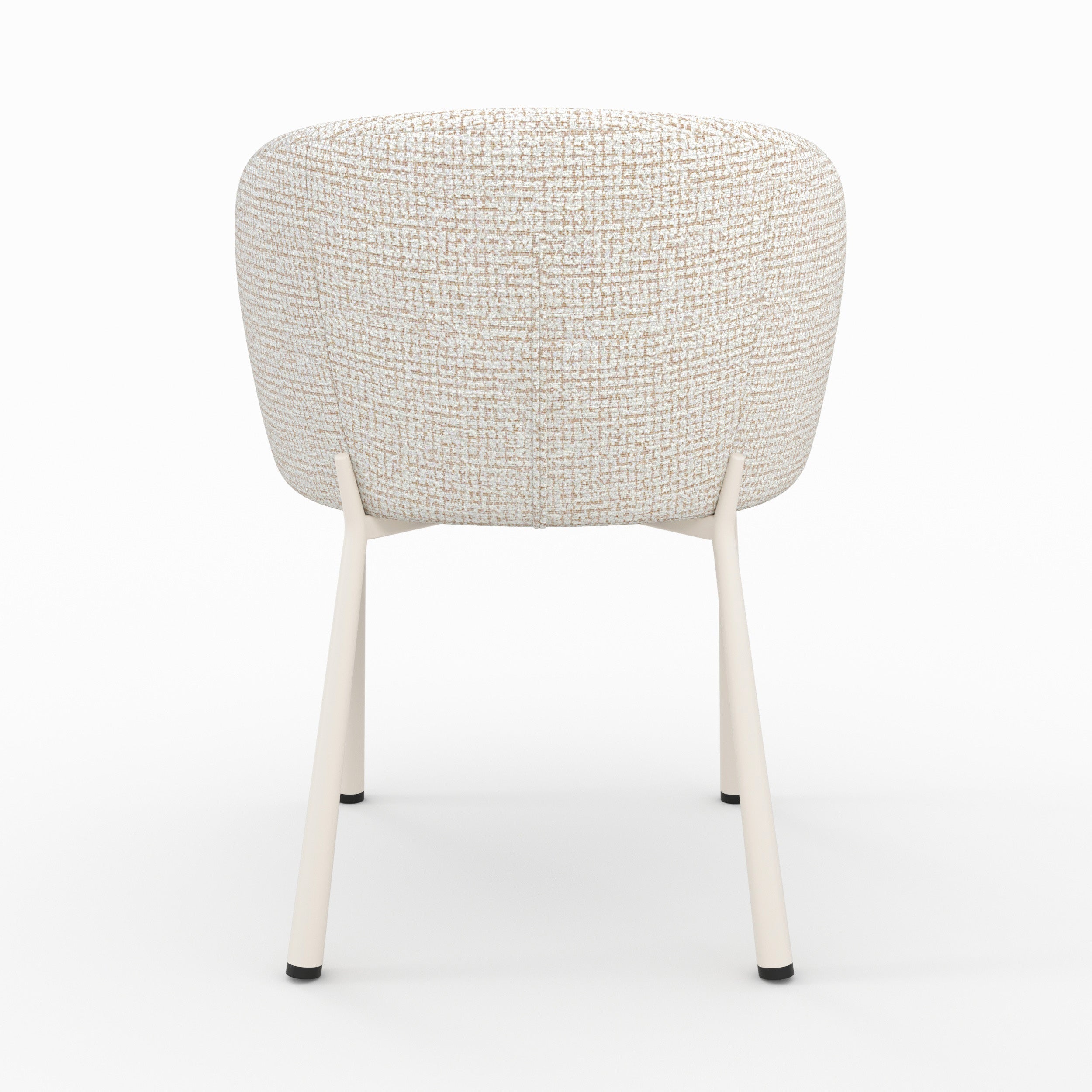 Danaë - Silla de tela texturizada color crudo jaspeado