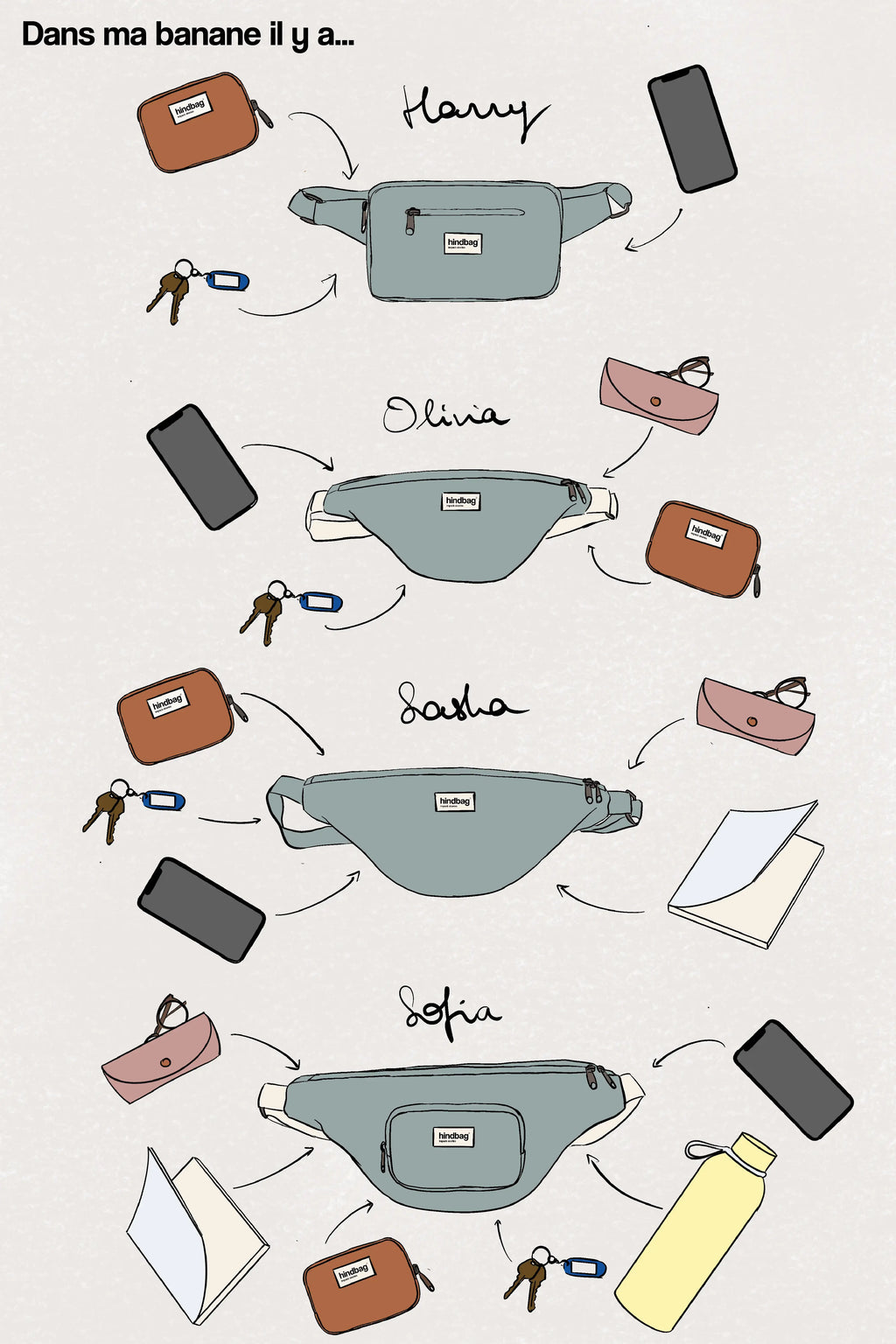 Hindbag - Olivia Belt Bag - Holi Green