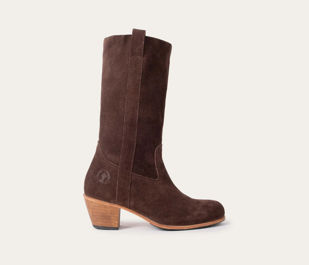 Botas Simone - Terciopelo Chocolate - Mujer