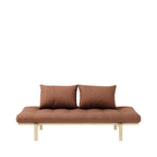 Pace - Daybed - Bois Naturel Et Tissu - Marron Argile