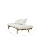 Pace - Daybed - Bois Naturel Et Tissu - Marron Argile