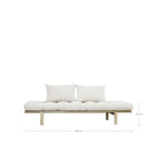 Pace - Daybed - Bois Naturel Et Tissu - Marron Argile