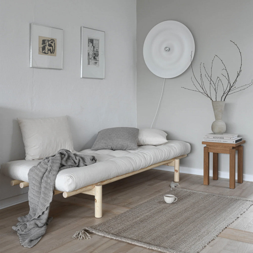Pace - Daybed - Bois Naturel Et Tissu - Marron Argile