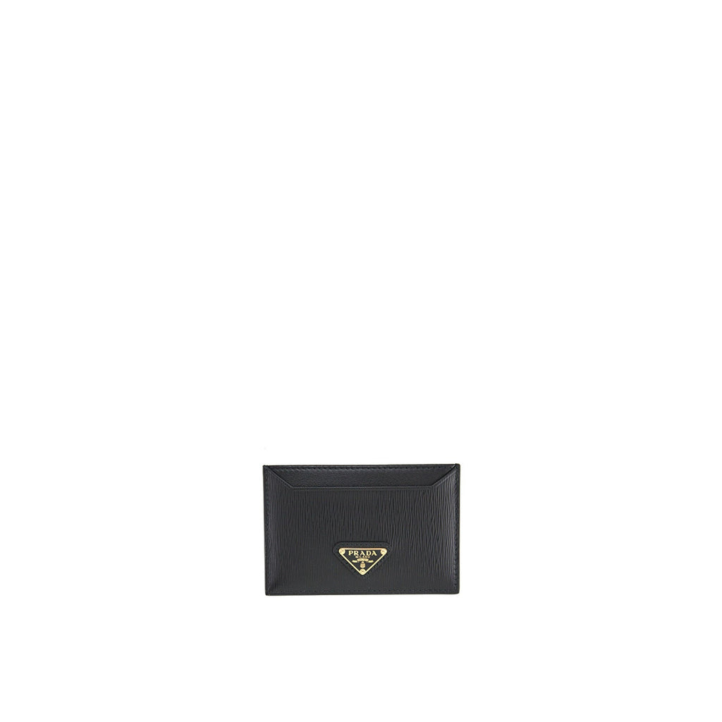 Prada - Tarjetero de piel - Mujeres - Negro
