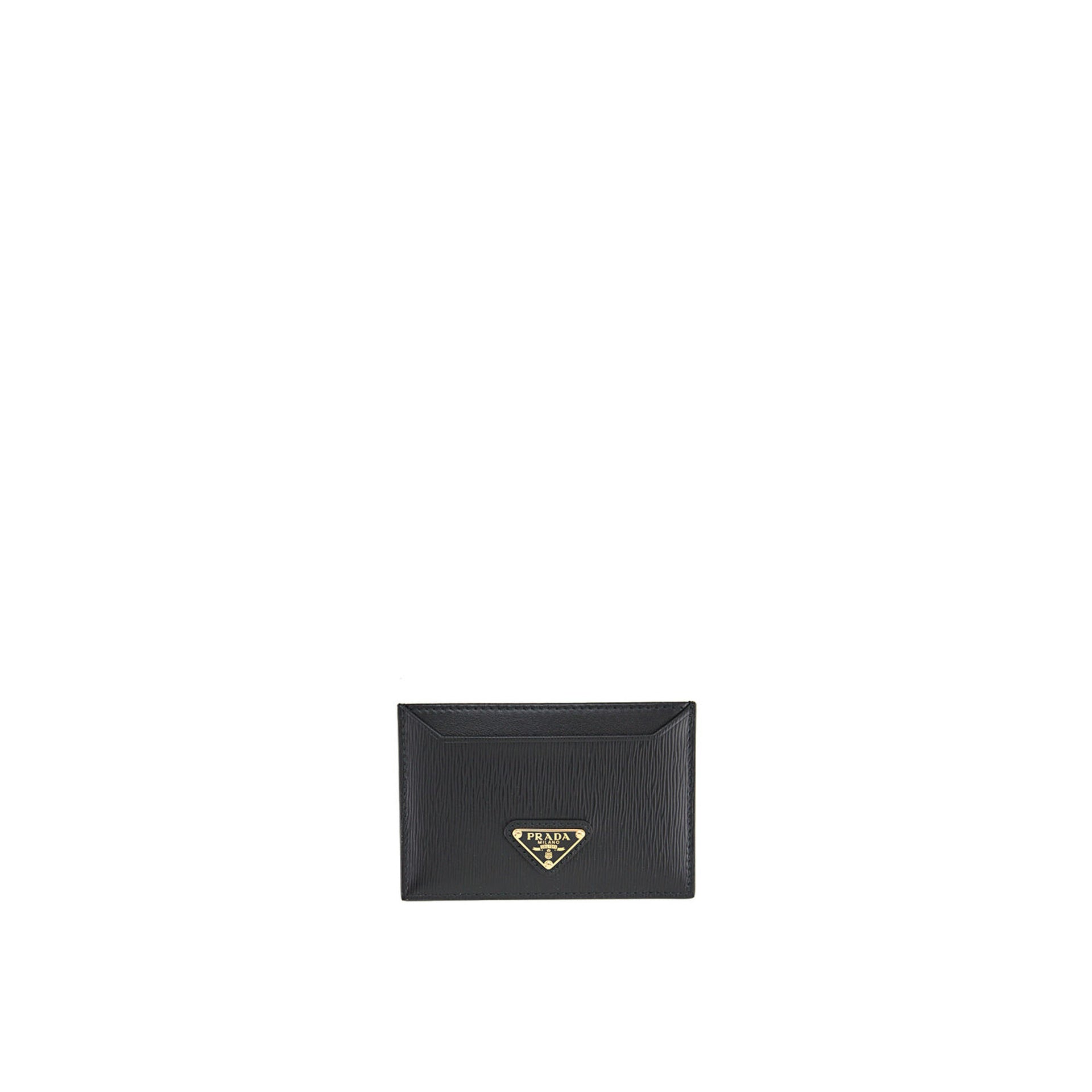 Prada - Tarjetero de piel - Mujeres - Negro