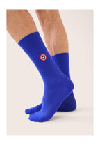 Chaussettes Mi-Hautes Unies Robuste - Bleu Nautique