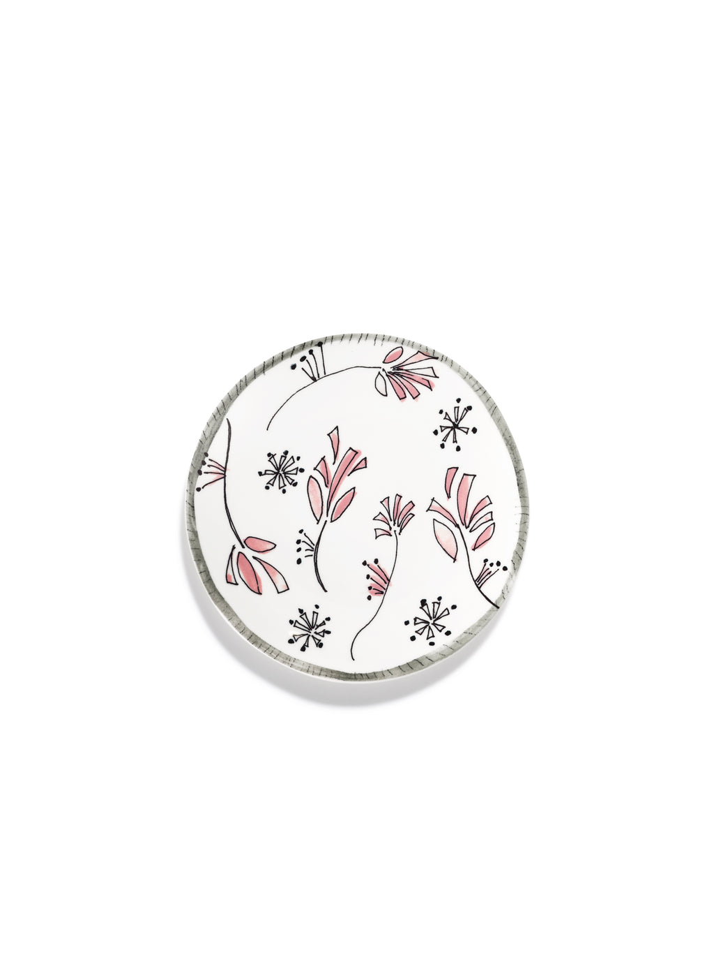 Midnight Flowers - Lot De 2 Assiettes - S - Porcelaine Bone China - Fiore Rosa